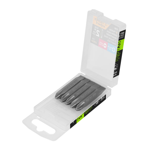 PUDE-4203 Estuche con 5 puntas dobles PH3 y 5/16" largo 2", Expert