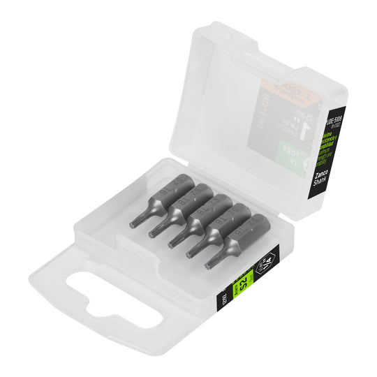 PUDE-5108 Estuche con 5 puntas torx T8 largo 1", Truper Expert