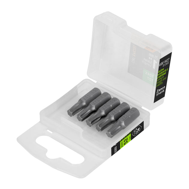 PUDE-5127 Estuche con 5 puntas torx T27 largo 1", Truper Expert