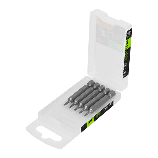 PUDE-5207 Estuche con 5 puntas torx T7 largo 2", Truper Expert