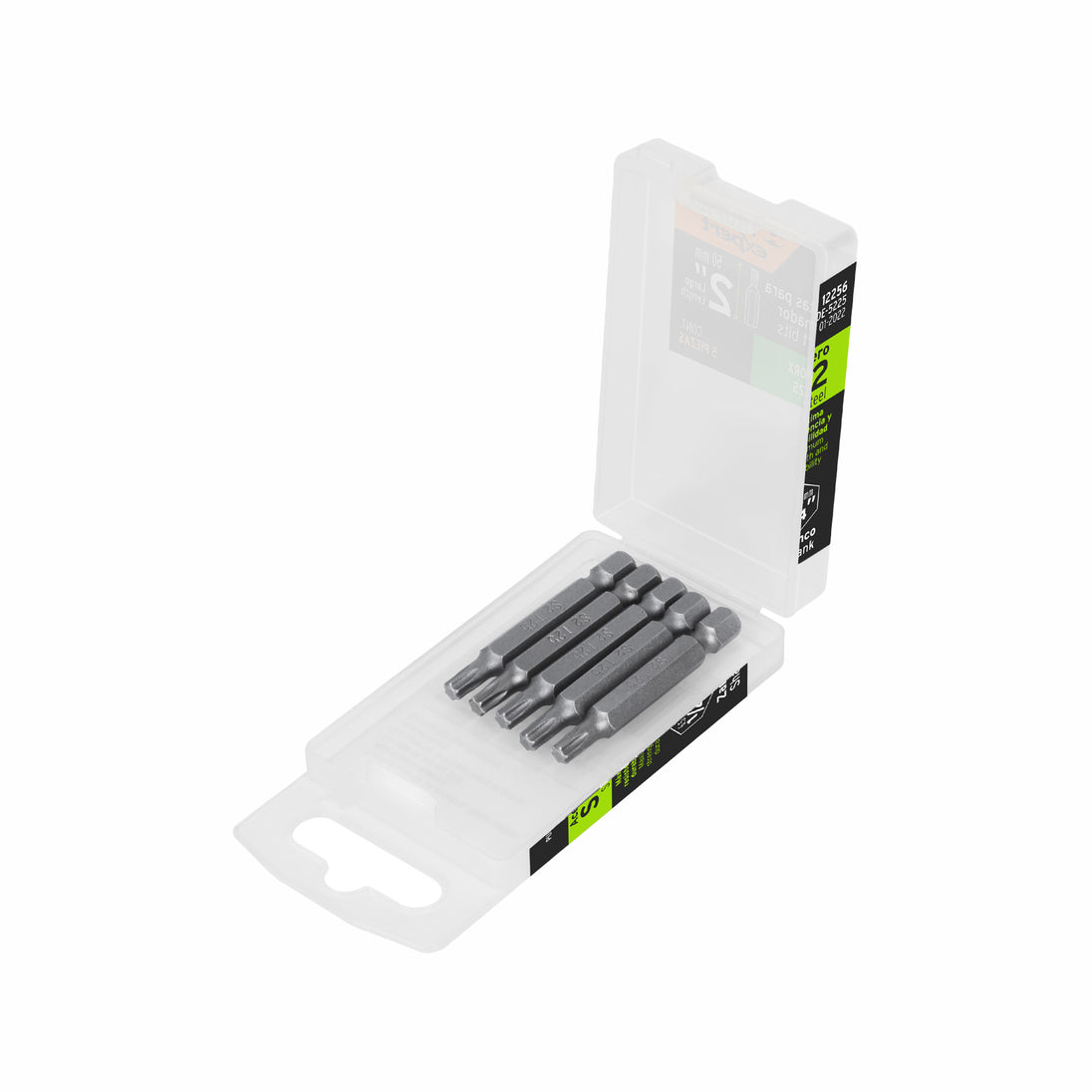 PUDE-5225 Estuche con 5 puntas torx T25 largo 2", Truper Expert