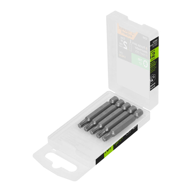 PUDE-5227 Estuche con 5 puntas torx T27 largo 2", Truper Expert