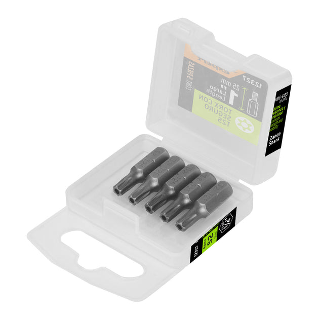 PUDE-6125 Estuche con 5 puntas torx T25 con seguro largo 1", Expert
