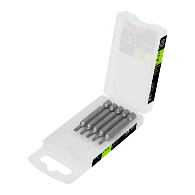 PUDE-6210 Estuche con 5 puntas torx T10 con seguro largo 2", Expert