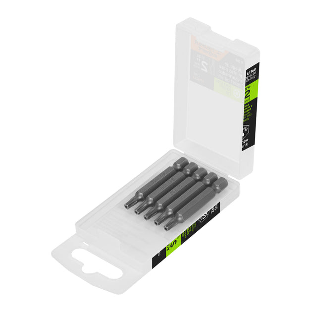 PUDE-6220 Estuche con 5 puntas torx T20 con seguro largo 2", Expert