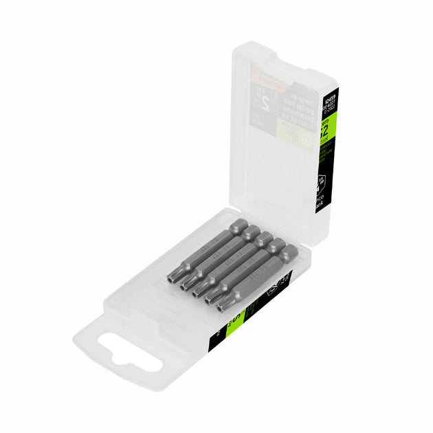 PUDE-6227 Estuche con 5 puntas torx T27 con seguro largo 2", Expert