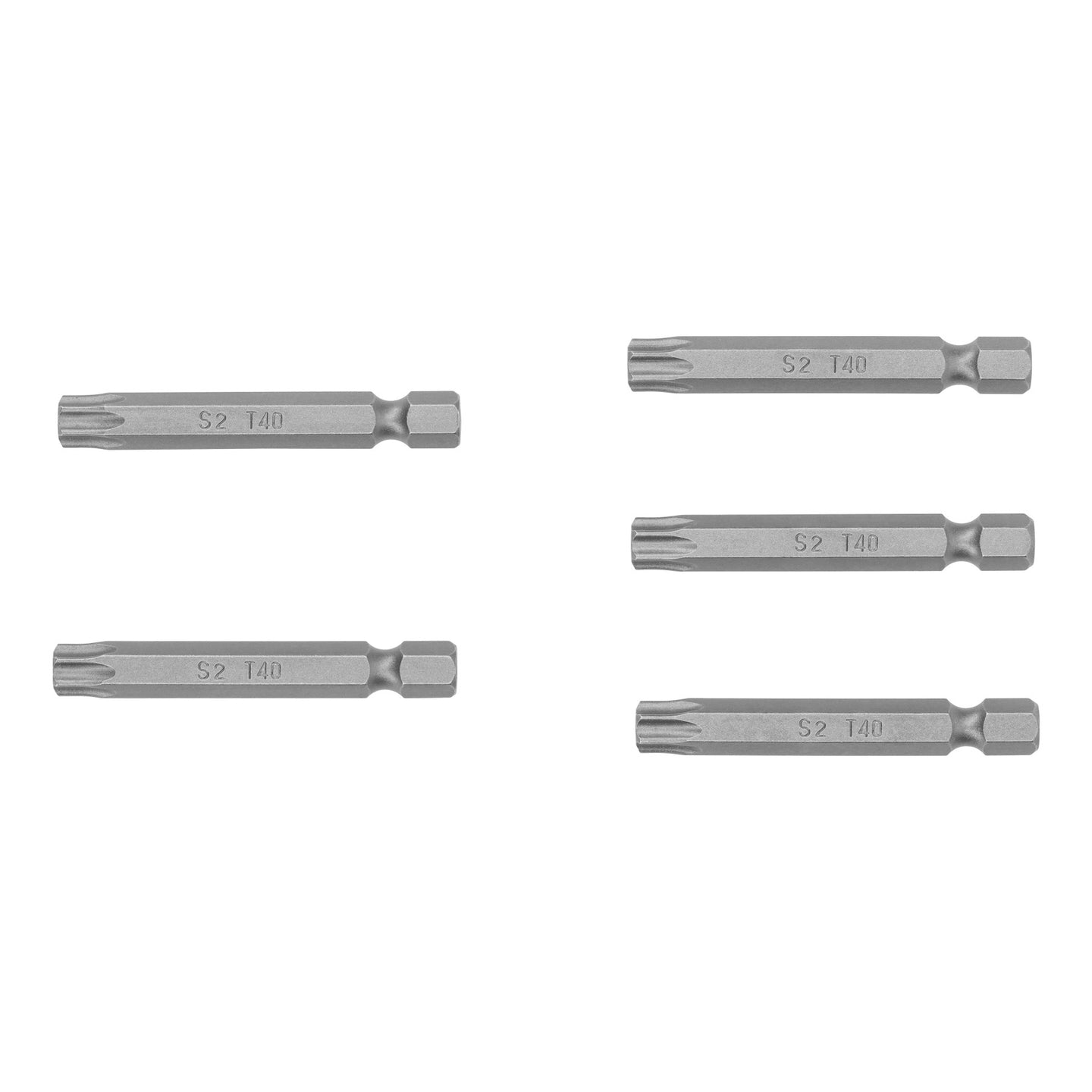 PUDE-6240 Estuche con 5 puntas torx T40 con seguro largo 2", Expert