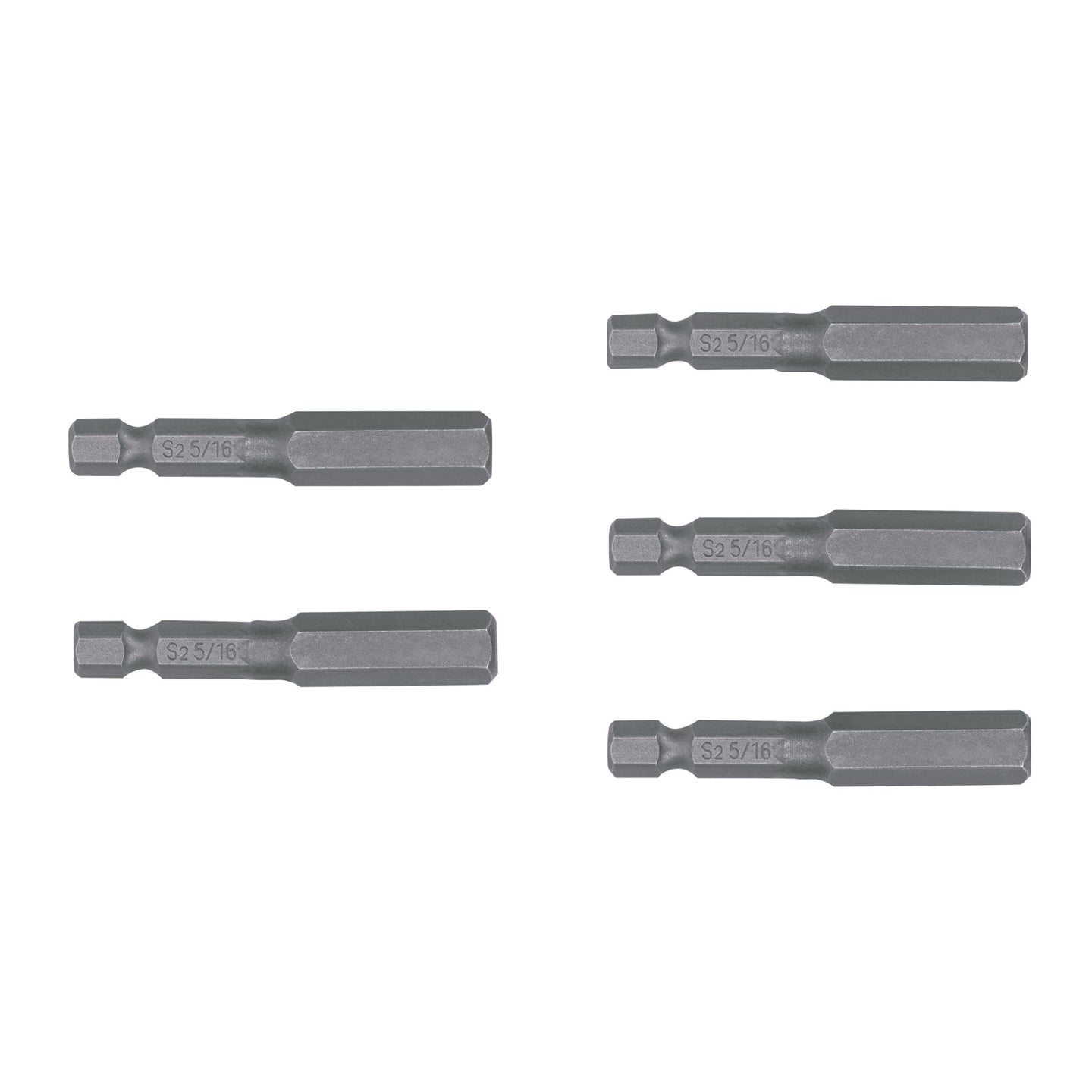 PUDE-7231 Estuche con 5 puntas hexagonales de 5/16mm largo 2", Expert