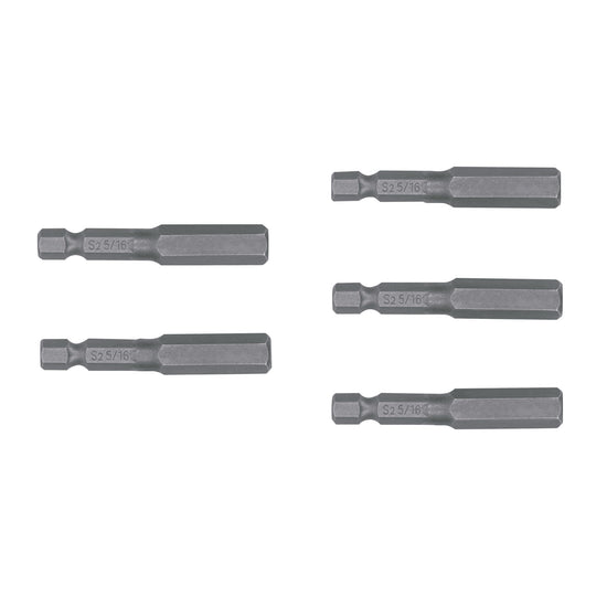 PUDE-7231 Estuche con 5 puntas hexagonales de 5/16mm largo 2", Expert