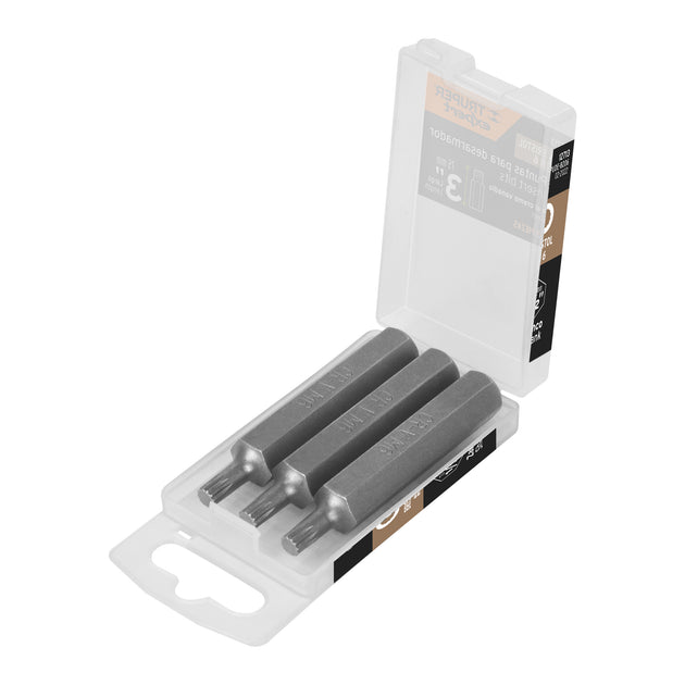 PUDE-8206 Estuche con 3 puntas bristol M6 largo 3", Truper Expert