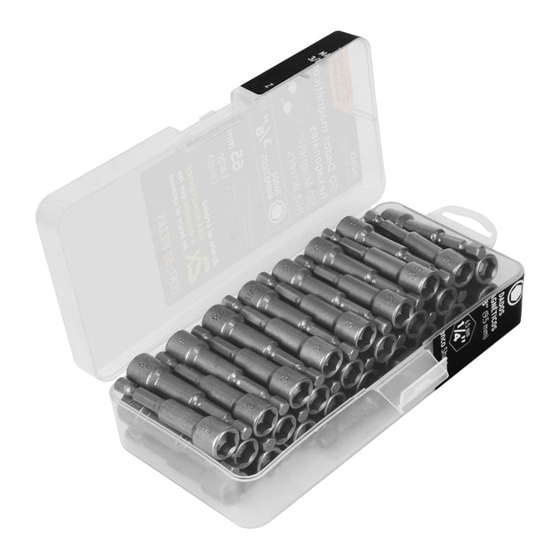PUDE-9027-50 Estuche con 50 dados magnéticos de 3/8" largo 2-1/2", Expert