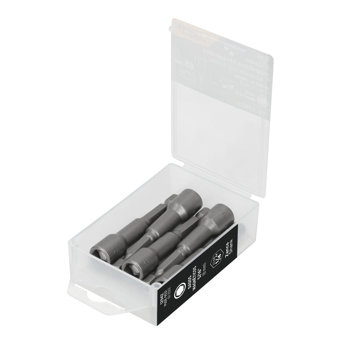 PUDE-9031 Estuche con 5 dados magnéticos de 5/16" largo 2-1/2", Expert