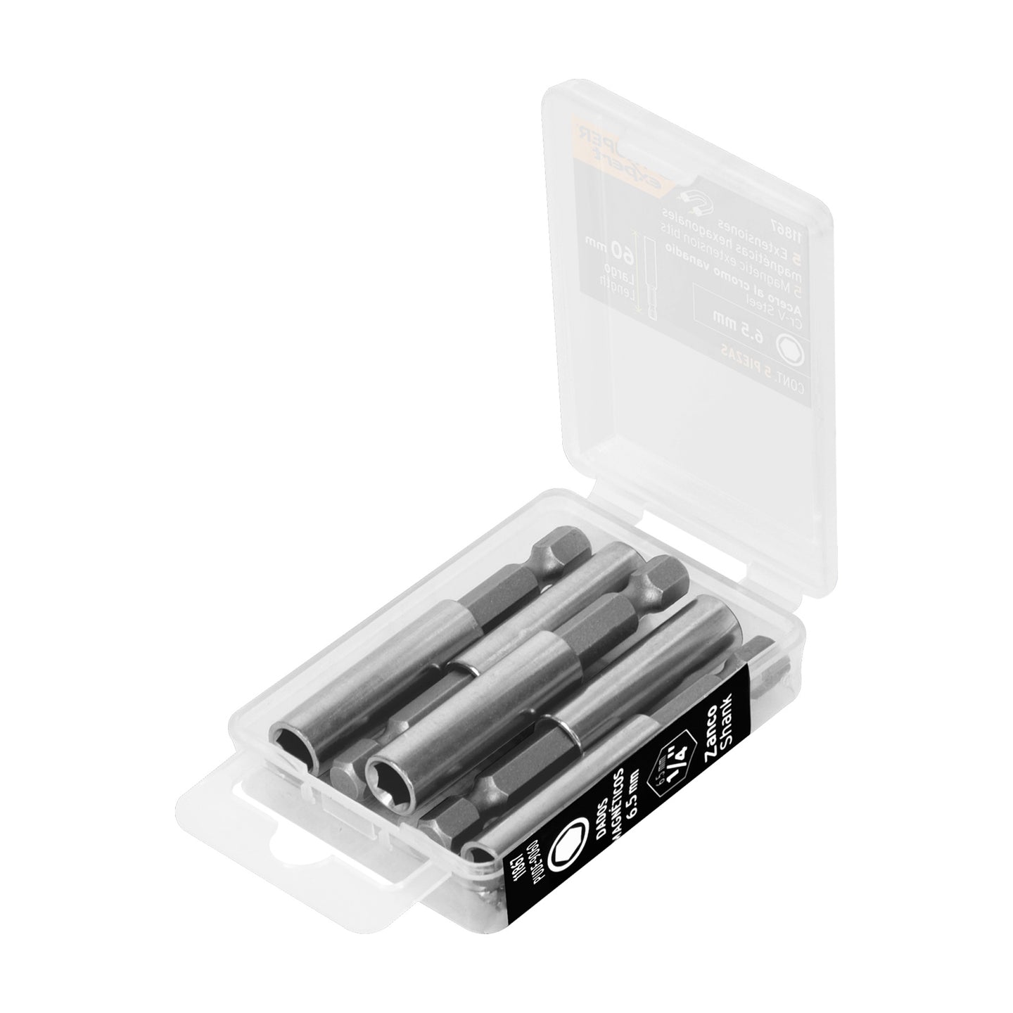 PUDE-9060 Estuche con 5 extensiones de 60 mm, magnéticas, EXPERT