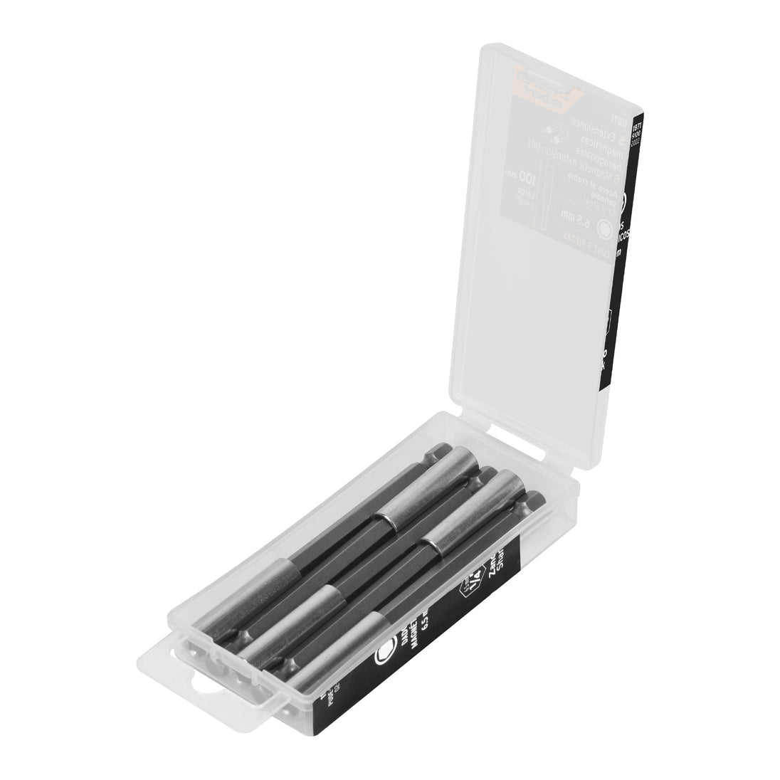 PUDE-9100 Estuche con 5 extensiones de 100 mm, magnéticas, EXPERT