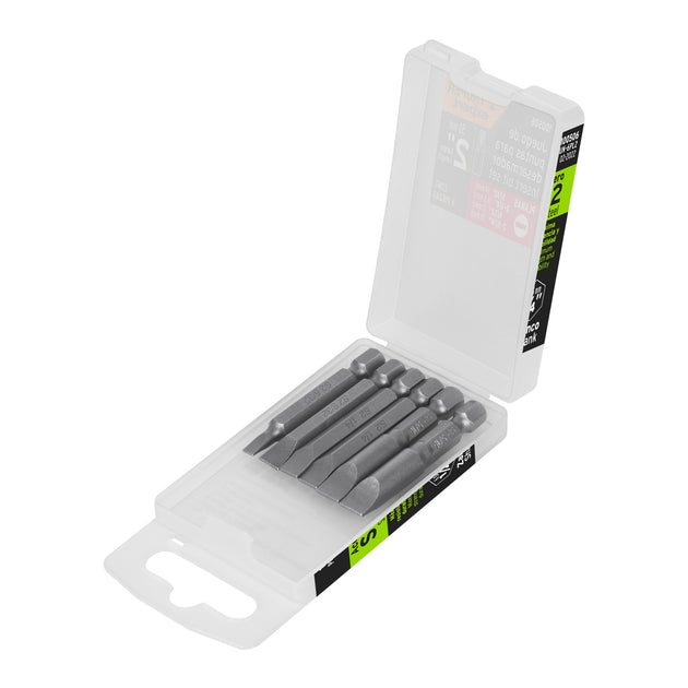 PUN-6PL2 Estuche con 6 puntas planas combinadas largo 2", Expert