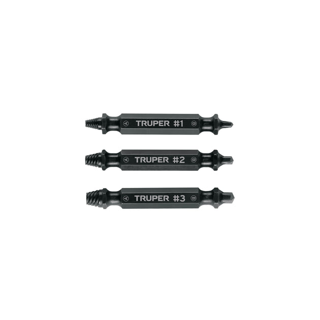 PUNE-3 Blíster con 3 puntas extractoras de tornillos, Truper