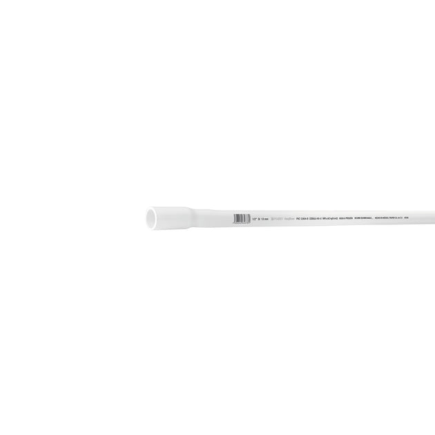 PVC-001 Tubo de 1/2" PVC hidráulico cédula 40, 3m, 0.7kg, FOSET