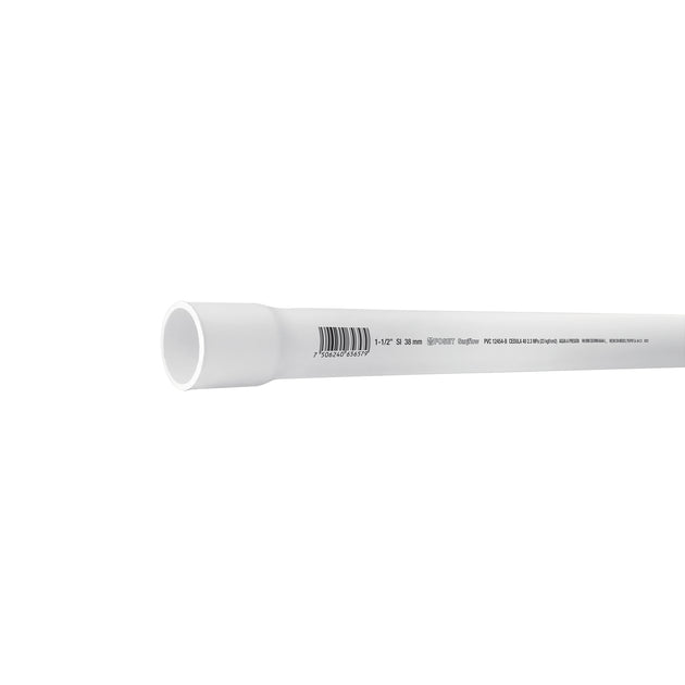 PVC-005 Tubo de 1-1/2" PVC hidráulico cédula 40, 3m, 2.3kg, FOSET
