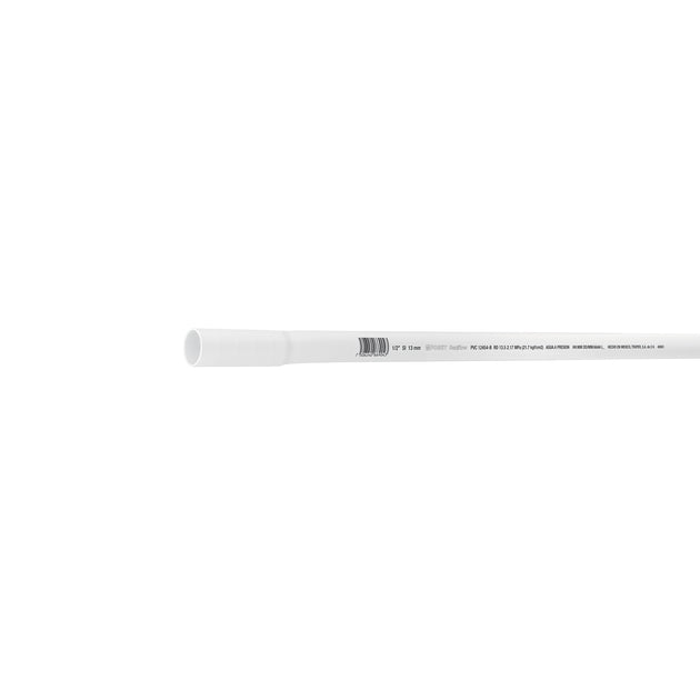 PVC-101 Tubo de 1/2" PVC hidráulico RD 21, 3m, 0.25kg, FOSET