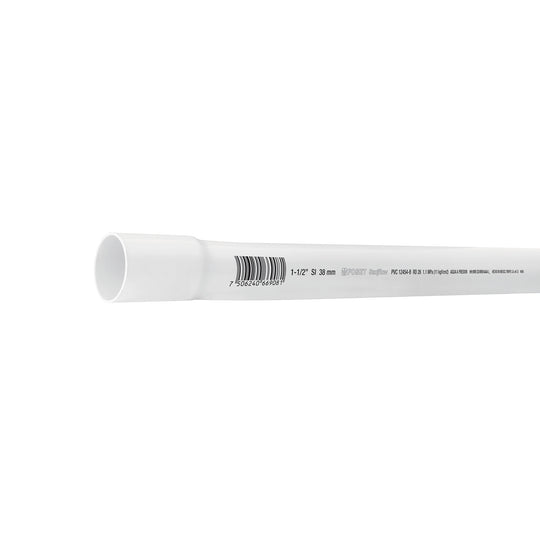 PVC-105 Tubo de 1-1/2" PVC hidráulico RD 26, 3m, 1.2kg, FOSET