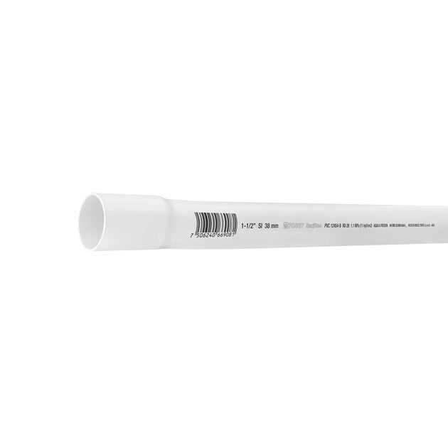 PVC-105 Tubo de 1-1/2" PVC hidráulico RD 26, 3m, 1.2kg, FOSET