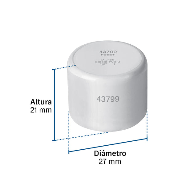 Tubo PVC Cédula 40 Foset PVC-301 | Agua Fría Alta Presión