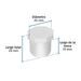 Tapón de PVC Foset PVC-311, 1/2", Presión 42 kgf/cm²