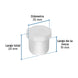 Tapón de PVC Foset PVC-311, 1/2", Presión 42 kgf/cm²