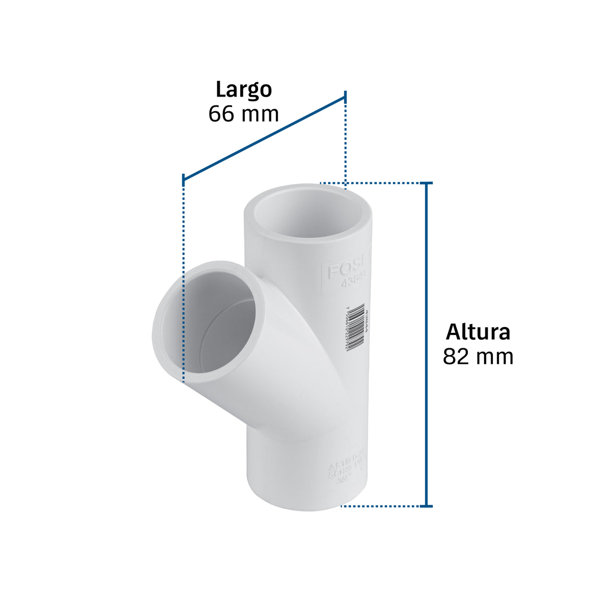 Válvula de Bola PVC Cédula 40 Foset PVC-802 | 34 kgf/cm² | Agua Fría