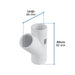 Yee de PVC Foset PVC-802, 3/4", Presión 34 kgf/cm²