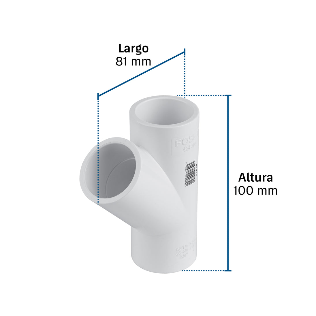 Válvula de Bola PVC 1" Cédula 40 Foset PVC-803 | 100 psi