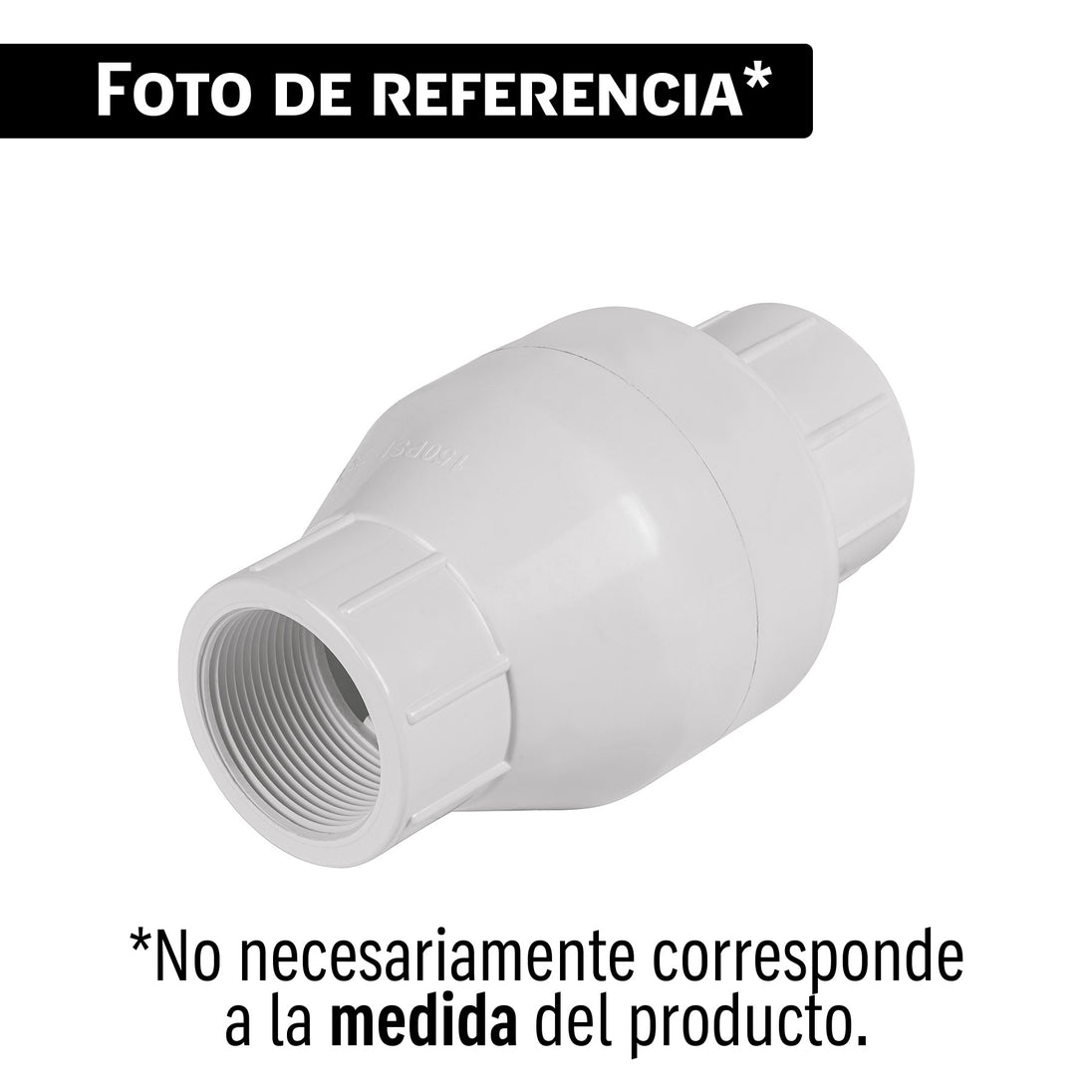 Válvula Check Foset PVC-CHE-1-1/2R, 1-1/2" NPT, PVC cédula 40