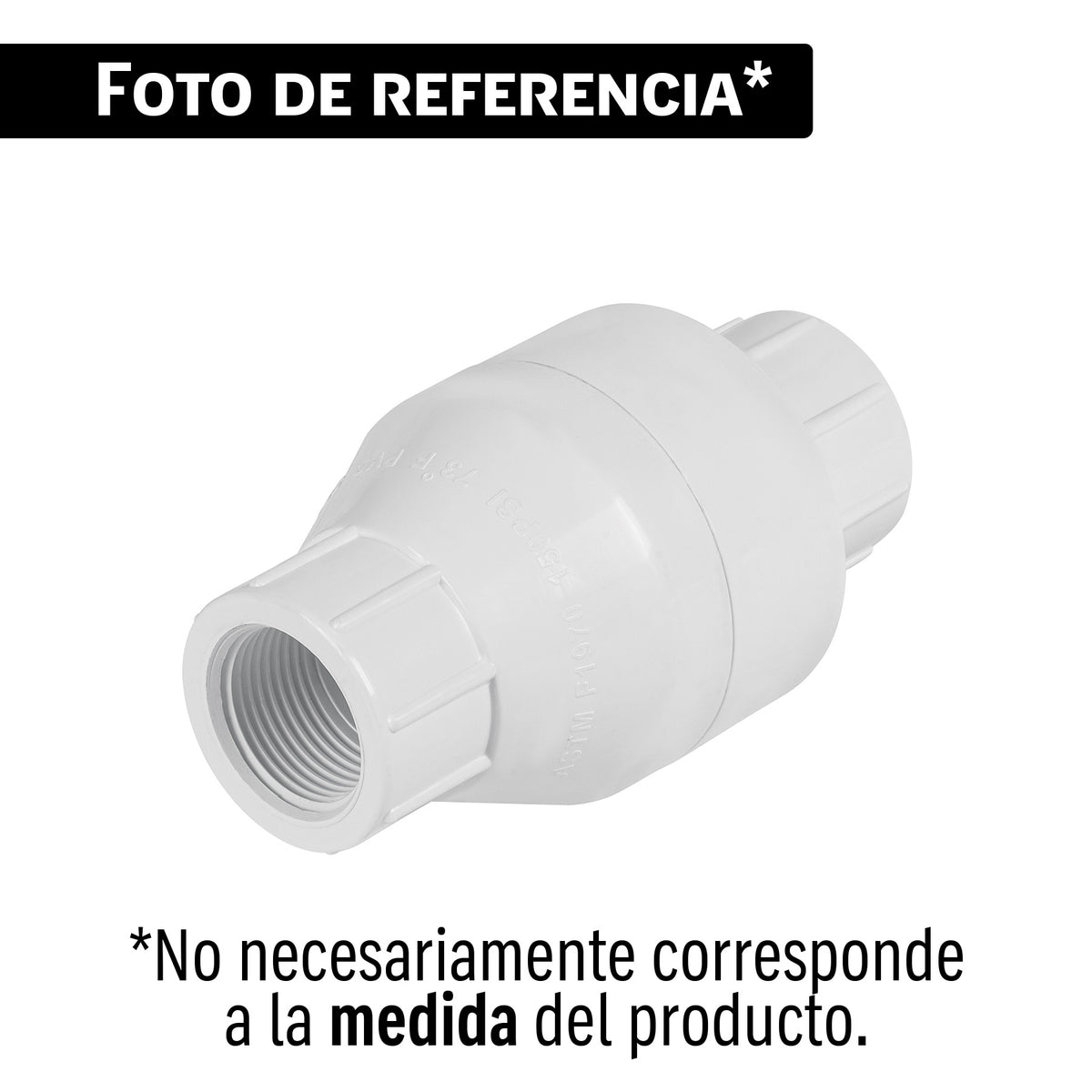 Válvula Check Foset PVC-CHE-1R, 1" NPT, PVC cédula 40