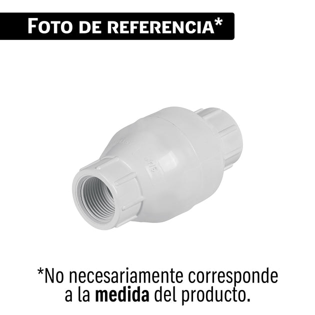 Válvula Retención PVC Foset 3/4" Rosca Hembra PVC-CHE-3/4R