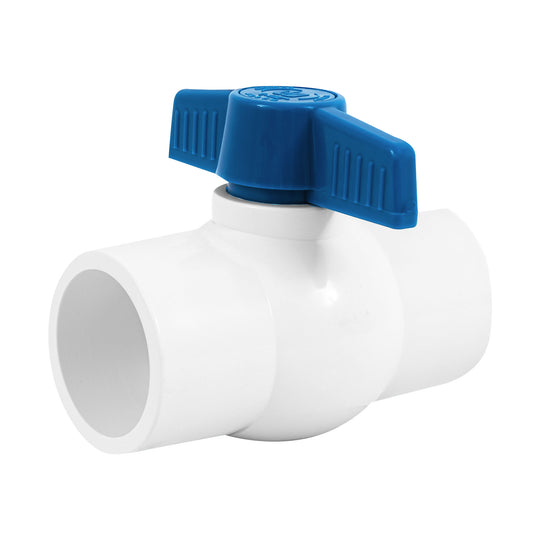 PVC-ES-1-1/2 Válvula de esfera de PVC 1 1/2" para cementar, FOSET