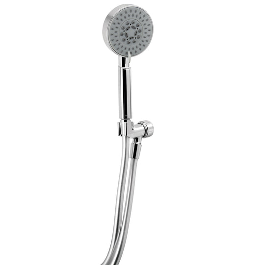 R-012 Regadera cromo de teléfono 4" con soporte, FOSET ELEMENT