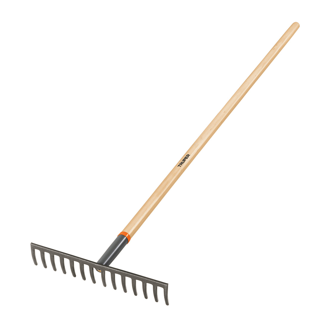 R-14M Rastrillo recto de 14 dientes, mango de 54", Truper