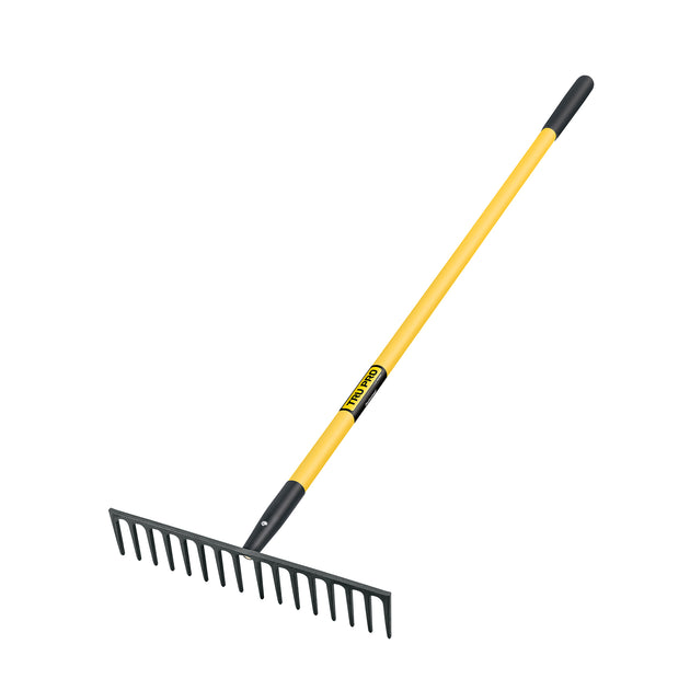 R-16MF Rastrillo recto, 16 dientes, mango de fibra de vidrio de 60"