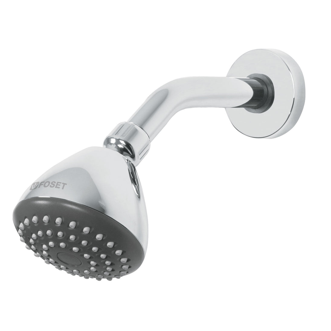 R-201 Regadera redonda 3-1/4", ABS,c/brazo y chapetón, cromo, AERO