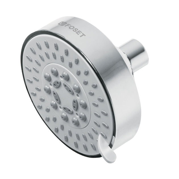 R-202S Regadera cromo 4"con 5 funciones, sin brazo, FOSET ELEMENT