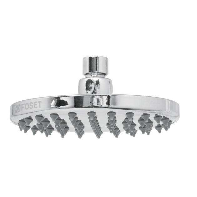 R-206S Regadera cromo 6" plato redondo, sin brazo, FOSET ELEMENT