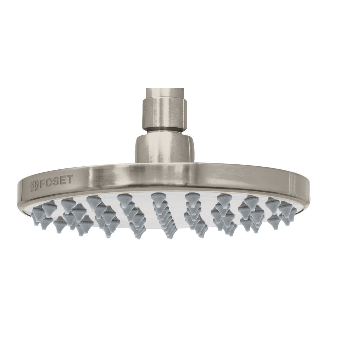 R-206SN Regadera satín 6" plato redondo, sin brazo, FOSET ELEMENT