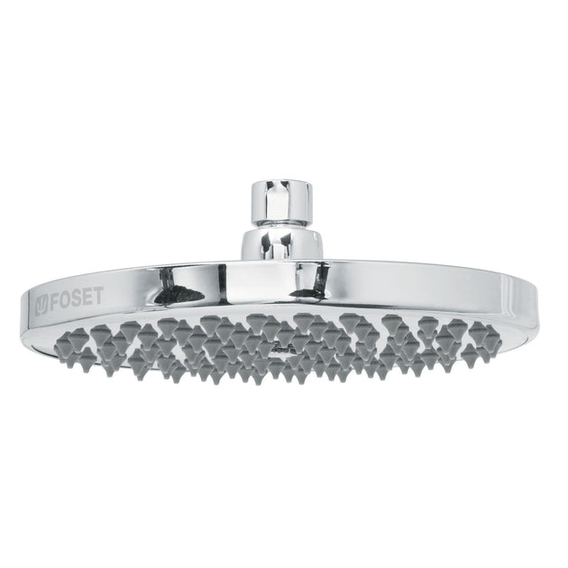 R-208S Regadera cromo 8" plato redondo, sin brazo, FOSET ELEMENT