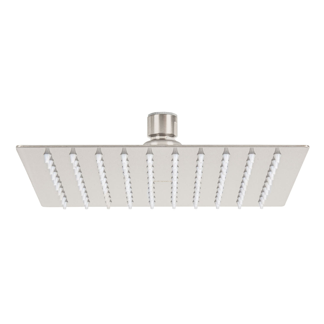 R-308SN Regadera plato cuadrado 8" sin brazo, satín, FOSET RIVIERA