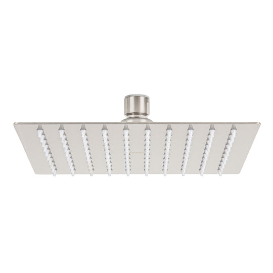 R-308SN Regadera plato cuadrado 8" sin brazo, satín, FOSET RIVIERA