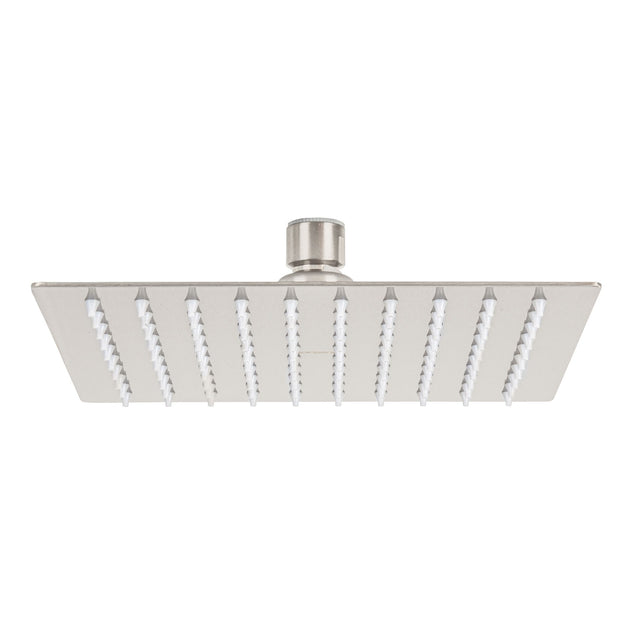 R-308SN Regadera plato cuadrado 8" sin brazo, satín, FOSET RIVIERA