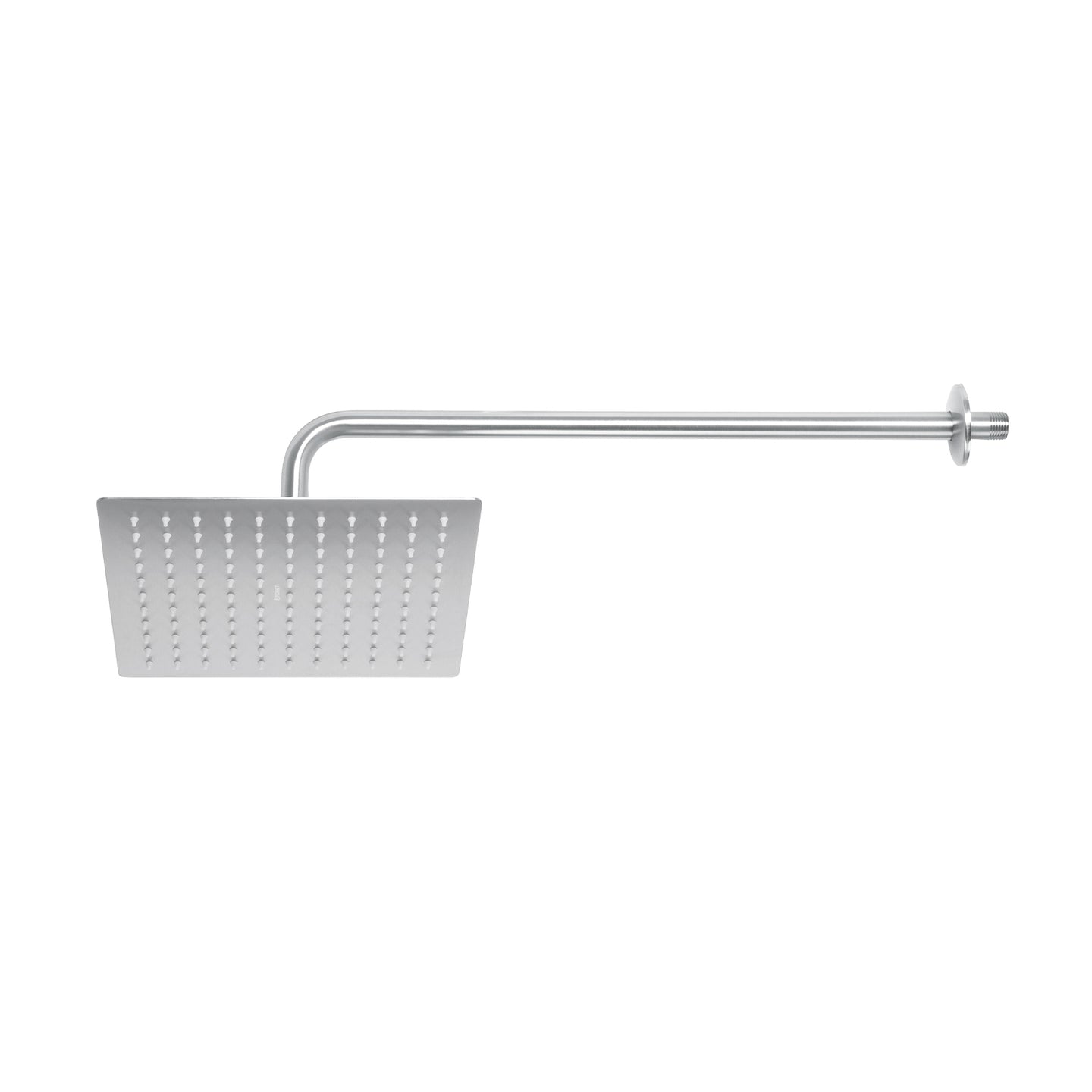 R-310N Regadera plato cuadrado 10" con brazo, satín, FOSET RIVIERA