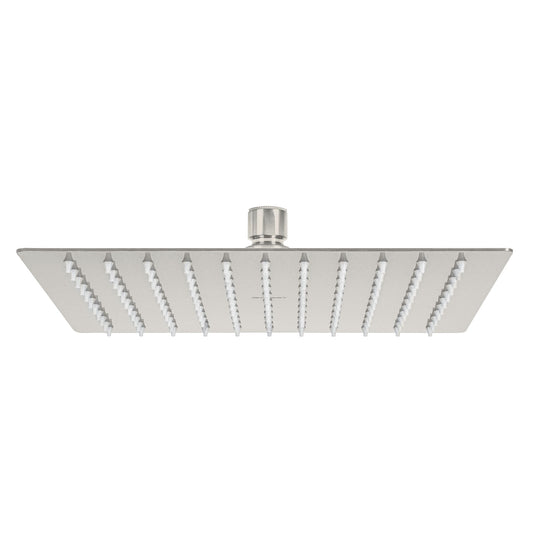 R-310SN Regadera plato cuadrado 10" sin brazo, satín, FOSET RIVIERA