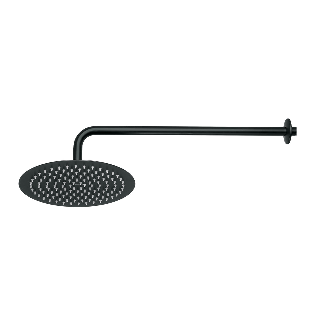 R-311M Regadera plato redondo 10" con brazo, negro, FOSET RIVIERA