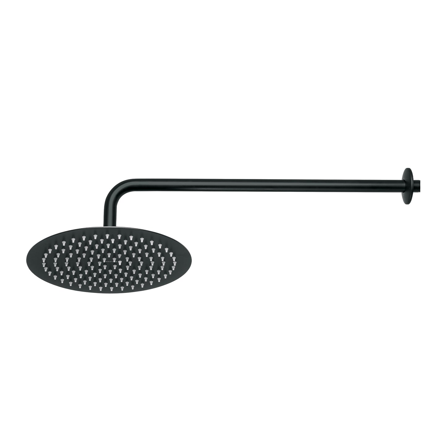 R-311M Regadera plato redondo 10" con brazo, negro, FOSET RIVIERA